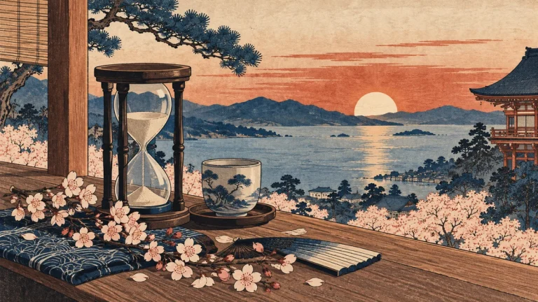 Painted illustration for How to Express Time in Japanese
