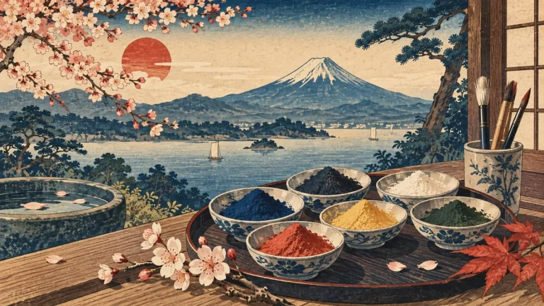 Painted illustration for Colors and Adjectives in Japanese