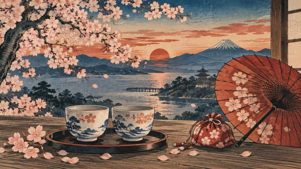Painted illustration for Japanese Love Vocabulary: Romantic Japanese Words and Phrases