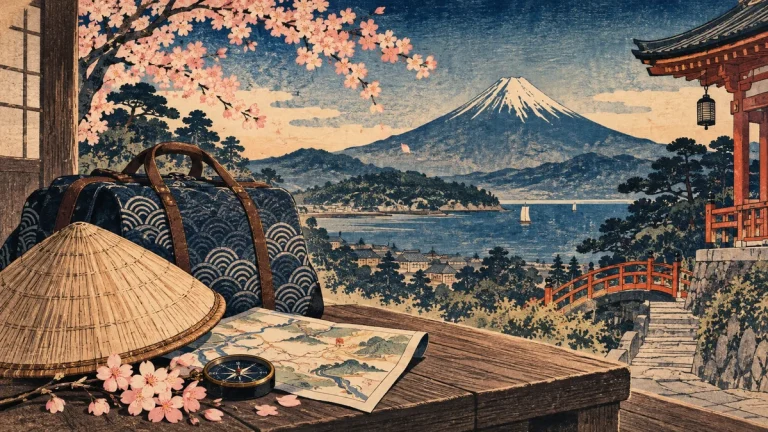 Painted illustration for Basic Japanese Phrases for Travelers and Beginners