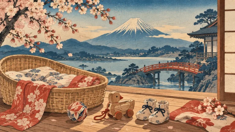 Painted illustration for Baby-related Japanese Vocabulary and Phrases