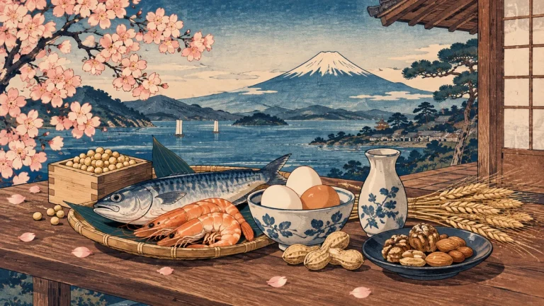 Painted illustration for Japanese Vocabulary: Allergies and Other Food Issues