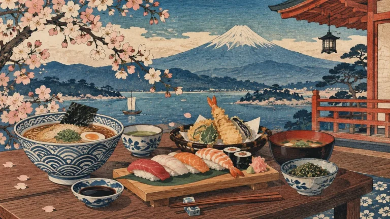 Painted illustration for Best Japanese Food Every Foreigner Must Try